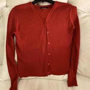 The  Limited SILK soft knit jacket 🧥 burnt orange  size M